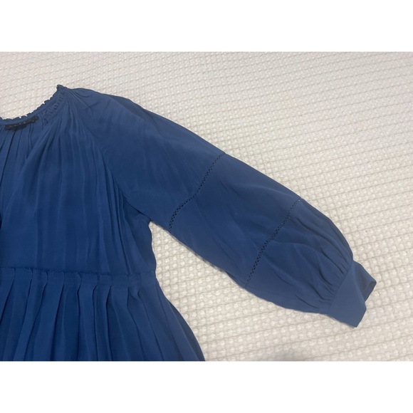 Hatch The Myra Maternity Dress Women's Size 1 Small Blue Lined Boho Prairie - Picture 10 of 15